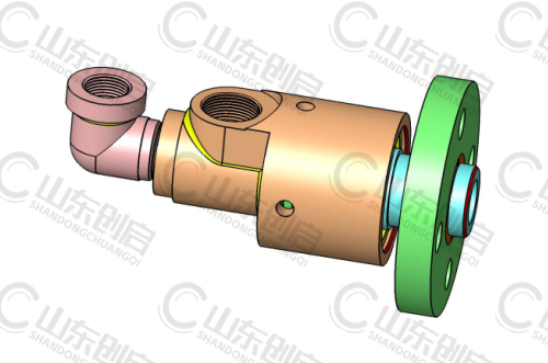 55/57系列通用型旋转接头三维立体图