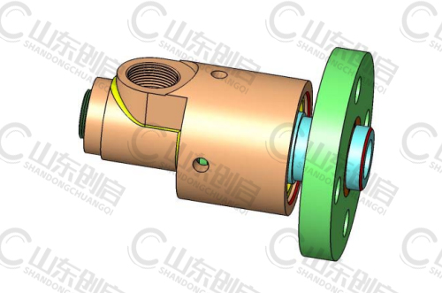 55/57系列通用型旋转接头三维立体图
