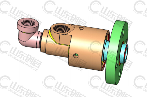 55/57系列通用型旋转接头三维立体图