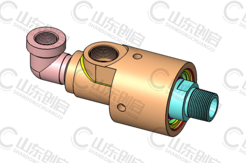 55/57系列通用型旋转接头三维立体图