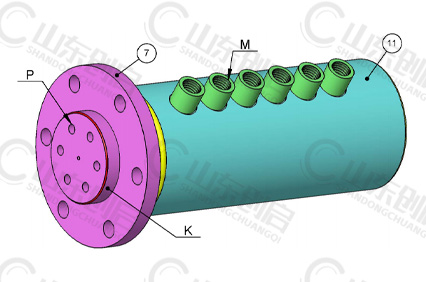 Y6型六通路通气旋转接头零件名称