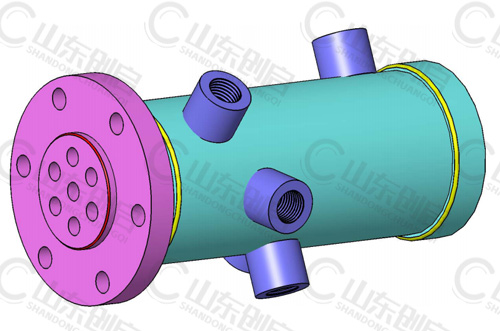 Y5X15M型六通路通气旋转接头三维立体图
