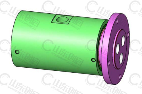 Y3X15M型通水三通路旋转接头三维立体图