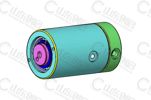 Y3X3A型通水三通路旋转接头三维立体图