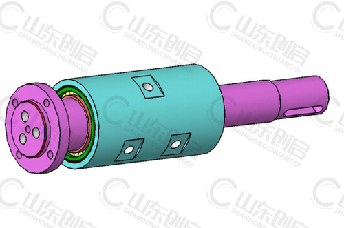 Y3X6B型通水三通路旋转接头三维立体图