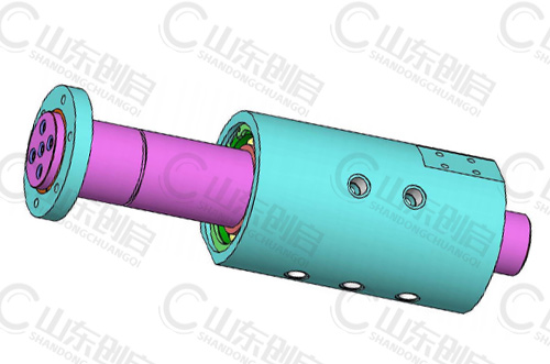 Y5X6A型五通路通水旋转接头三维立体图